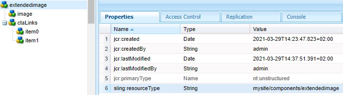 Extended image root node